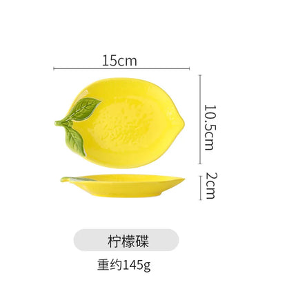 Zesty Lemon Dream: Ceramic Salad & Soup Bowl for Family Feasts & Snack Time
